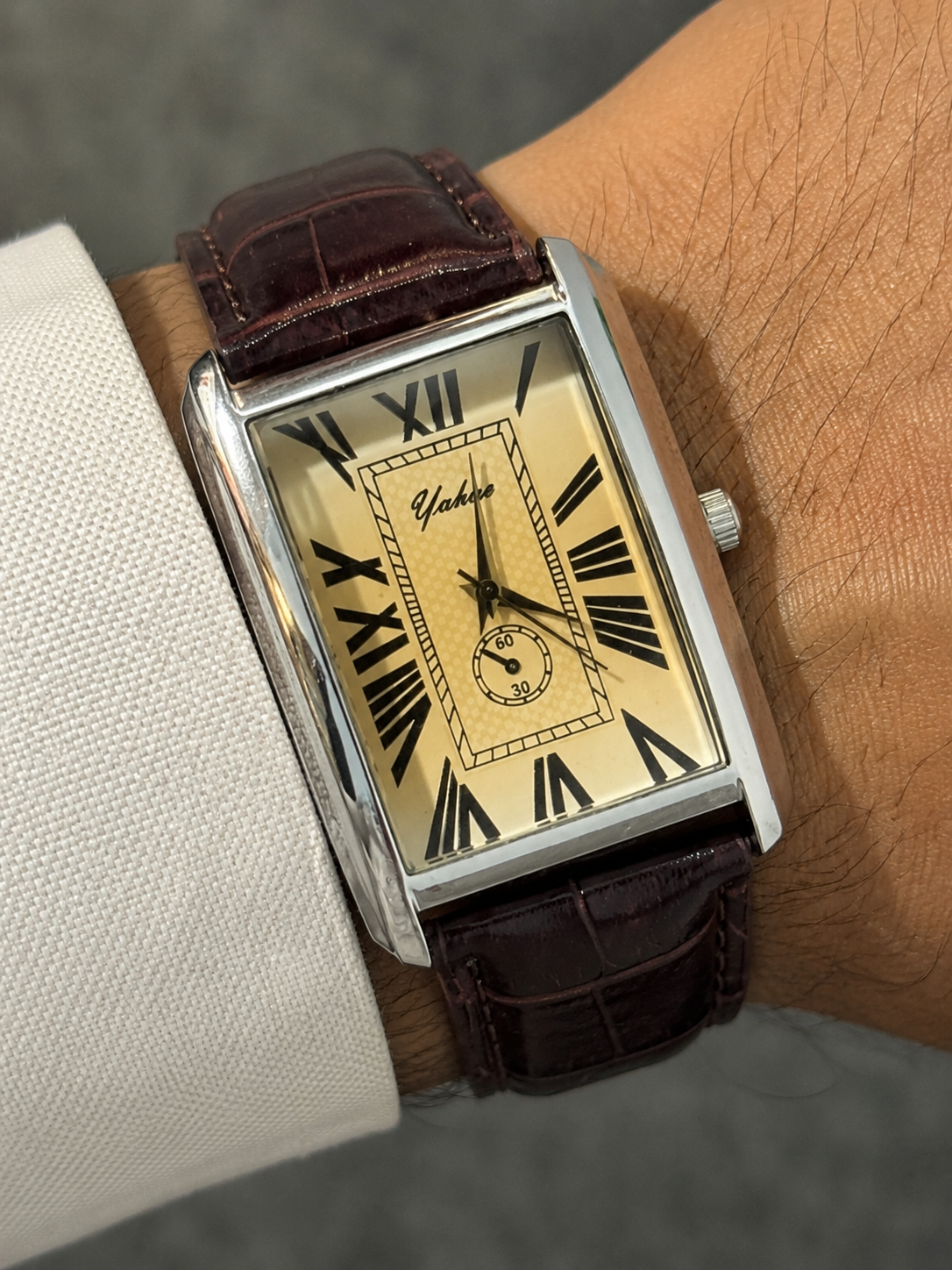 Classic Old Money Tank Watch for Men.