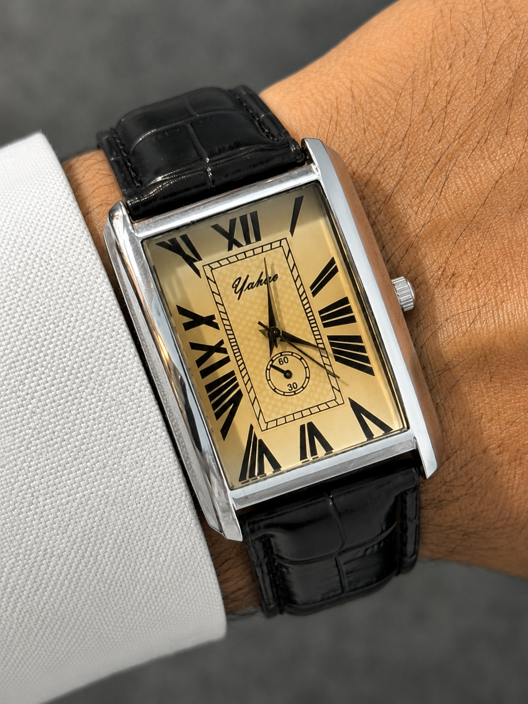 Classic Old Money Tank Watch for Men.